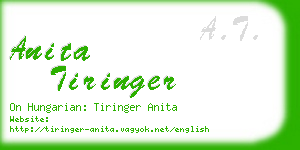 anita tiringer business card